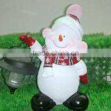 Polyresin Snow Man Splar Light Decoration Gifts