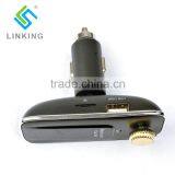 Multi-point Japan FM Transmitter Bluetooth Car Kit Support Dual USB AUXJack thumbnail-5