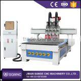 3/4 Head Pneumatic Tool-change CNC Router for Cabinet Door Cutting Engraving 1325