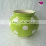 6 Inch Ceramic Round Polka Dot Vase With 3 Different Color,Ceramic Flower Vase for Wedding Decoration Quality Choice thumbnail-2