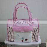 mommy bag diaper bag soft cotton polyester handmade made in china baby bag nappy bag