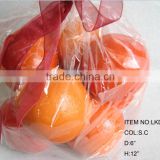 2015 New Artificial Fake Fruits Artificial Polyfoam orange Packed in Gift polybag House Decoration