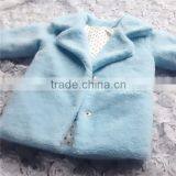 Girls Sky Blue Fur Coat Clothing , Winter Fur Clothing Sky Blue thumbnail-1