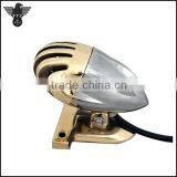 Retro Motorcycle Tail Light Solid Brass Grilled Brake Lamp thumbnail-2
