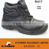 Black Leather Safety Shoes R417