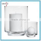 Wholesale large clear floor standing glass candle holder                        
                                                Quality Choice