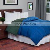 Home Reversible Down Alternative Comforter, Twin, Dark Green/Dark Blue