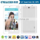 Android Tablet 7inch 1024*600 MTK 8382 Quad Core 3G Tablet Dual SIM Card Slot 1GB and 8GB
