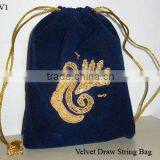 VELVET DRAW STRING BAG