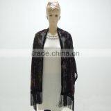 TYSCF001 2014 Fashion Women's Multicolour Burnt Out Velvet Long Scarf of The Flower Pattern