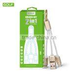 GOLF New Arrived Metal Braided Cable Charging Cable Usb Cable for Micro and 8 Pin