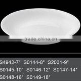White ceramic plates--kinds of sizes