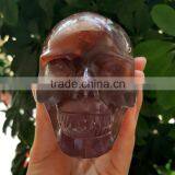 Top Quality Purple Fluorite Quartz Crystal Skull for Halloween Gifts thumbnail-3