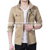 Wholesale Washing Faded Long Fashion Cotton Jacket For Men thumbnail-3
