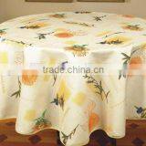 Hot Sale New Design Transfer Printed Design 100% Polester Table Cloth From Manufacturer