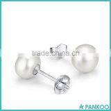 Wholesale Latest Design Of 925 Sterling Silver Freshwater Pearl Stud Earrings thumbnail-1