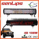 Guangzhou Factory 17.5inch Dual Led Row Light Bar 4D 108W Led Light Bar for Driving Light Jeep Boat 4WD Forklift Car Light