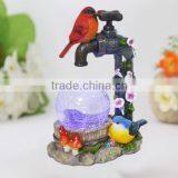 New Product Solar Resin Bird Glass Ball Lighting thumbnail-4