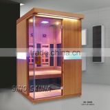 Luxury commercial grade infrared sauna with fiber carbon heaters and full spectrucm heater together
