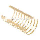 Gold Silver Long Hollow Out Open Cuff Wide Bracelets Bangles For Women Jewelry thumbnail-3