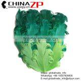 NO.1 Supplier ZPDECOR Bulk Sale Cheap Dyed Ombre Green Curled Goose Feathers Plume Pad for Hair Accessories thumbnail-1