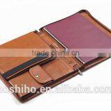 Custom Multifunctional Design Leather Zipper Portfolio With Handle thumbnail-4