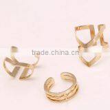 New Stainless Steel Jewelry Triangle Set Rings thumbnail-6