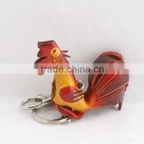 Handmade Leather Rooster Key Chain
