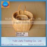 Small S/2 decorative hanging stock wood chip baskets with handles