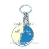 2016 New Beautiful Design High Quality Cheap Custom Metal Couple Keychain