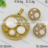 Factory Price Round Style Gold Plated Jewelry Set thumbnail-3