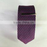Men's Redwhitepinklack 100% Silk Tie With Square and Dot Design thumbnail-4
