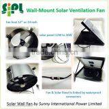 SUNNY FAN HVAC System 14 Inch 20 Watt Home Use Wall Mounted Axial Flow Type Solar Heat Extractor Air Circulating Fan Blower thumbnail-2