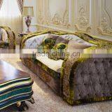 Luxury French Baroque Design New Classic Fabric Living Room Furniture Sofa Set/ Elegant Floral Wooden Hand Carved Sectional Sofa thumbnail-4