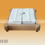 Factory Direct Wholesale Creative Tofu Ceramic Salt and Pepper Set thumbnail-6