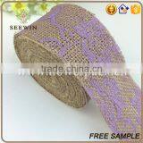 Trendy High Quality Lace Pattern Jute Ribbon thumbnail-1