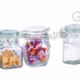 Clear Glass Candy Jar With Ceramic Lid thumbnail-1