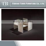 Modern Design Travertine Base Glass Top TV Cabinet thumbnail-3