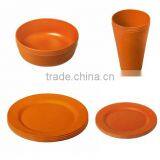 Disposable Grateful Eco-friendly Bamboo fiber Dinner Set