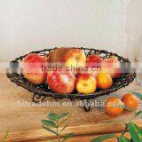 Metal With Rattan Fruit Holder With Stand thumbnail-1