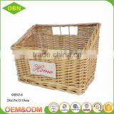Wholesale Graceful Hand Weaved Flat Washable Poly Rattan Bread Willow Wicker Basket thumbnail-3