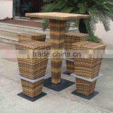 Great Nice Outdoor Rattan Bar Furniture Bar Stools With Padded thumbnail-2