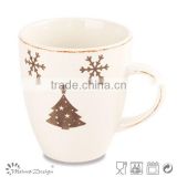 two tone porcelain mug whole sale christmas style