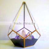 Gold Wedding Crystal Garden Glass Geometric Terrarium thumbnail-1