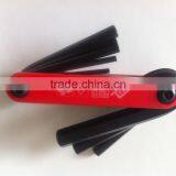 Hand Tool Double Blister Pack Black Oxide Finish Carbon Steel Material Folding Torx Key Wrench Set thumbnail-2