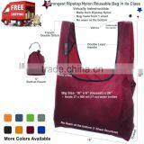 Eco Ripstop Nylon Foldable Reusable Bag Tote Grocery Bag Built-in Pouch thumbnail-2