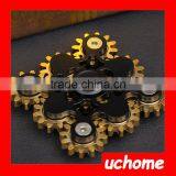 UCHOME 2017 Best Selling Adult Toy Nine Teeth Linkage Fidget Hand Spinner High Quality Stainless Steel Spinner thumbnail-1
