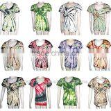 T-Shirt Women Cotton Mix Lycra Tie-dye Multi Designs thumbnail-1