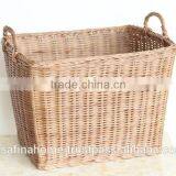 Rectangle Rattan Storage Basket With Handles thumbnail-1