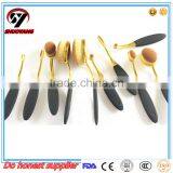 Hot Sell High Quality Customized Logo Design 10pcs Oval Makeup Brush thumbnail-3